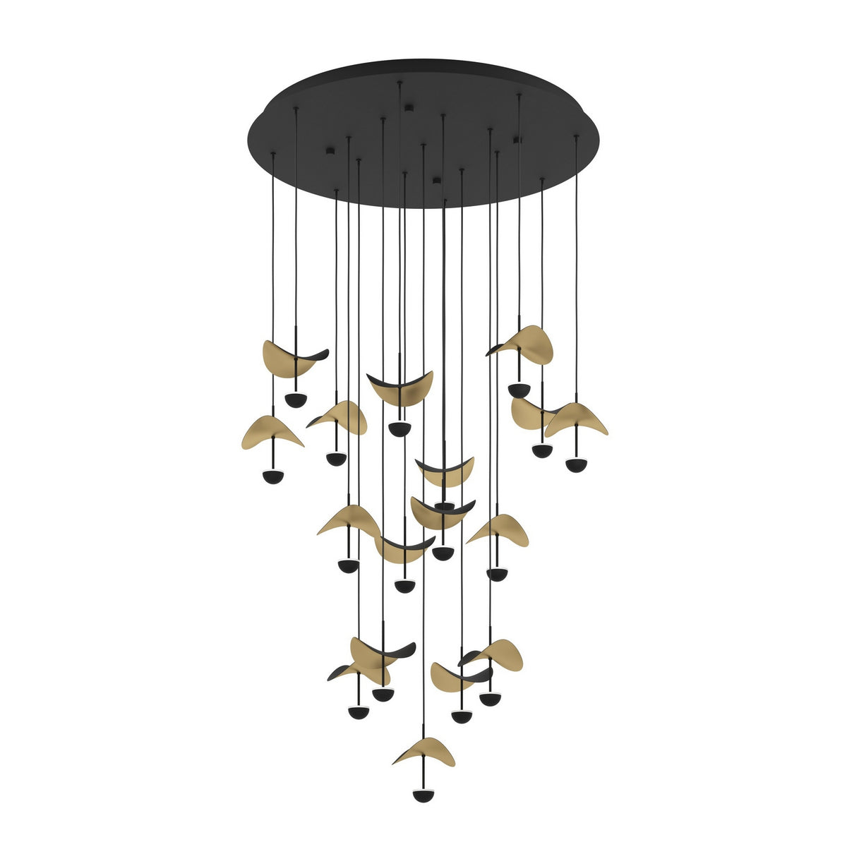 Eglo Canada - 390341A - LED Pendant - Dracera - Black, Gold Leaf