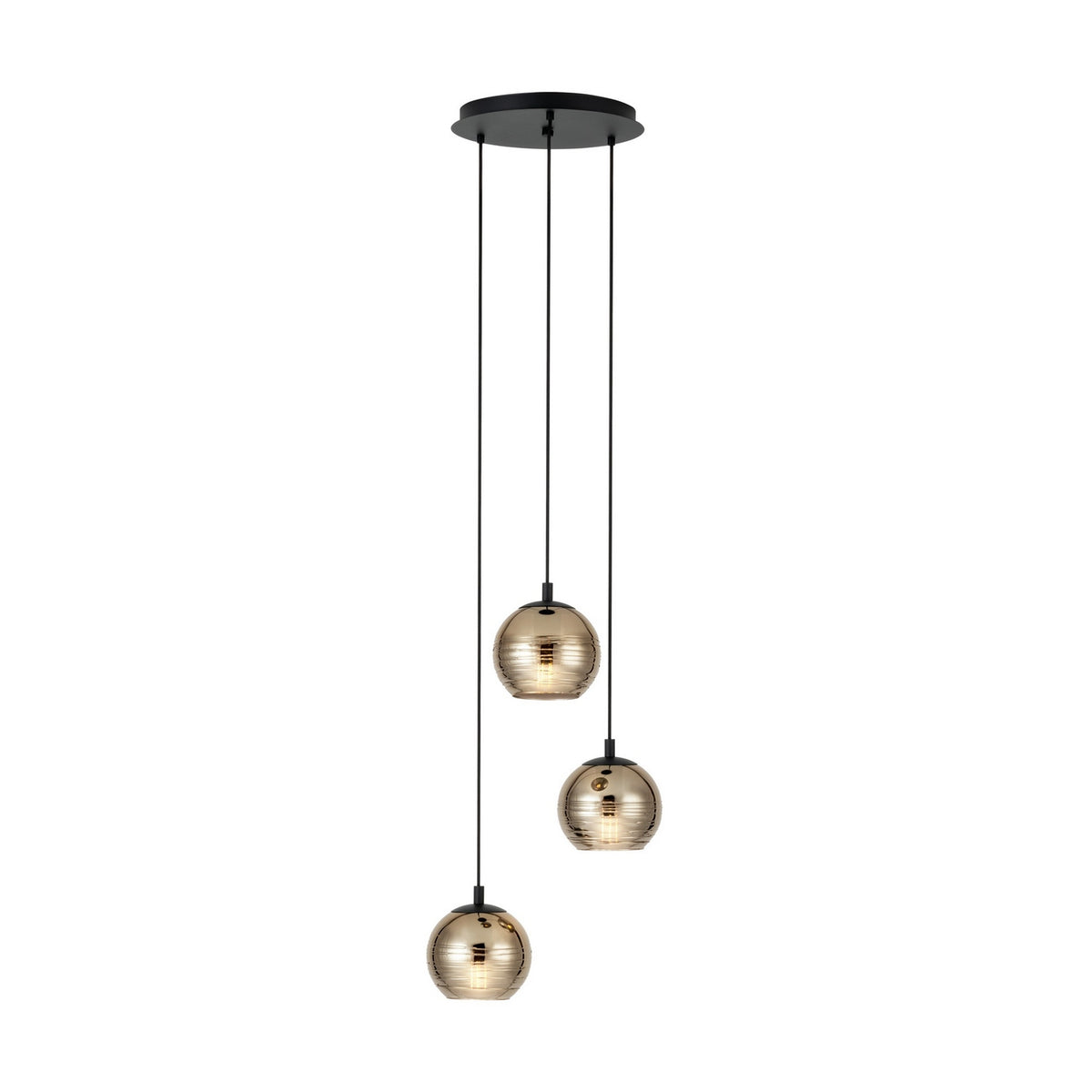 Eglo Canada - 39685A - Three Light Pendant - Lemorieta - Black