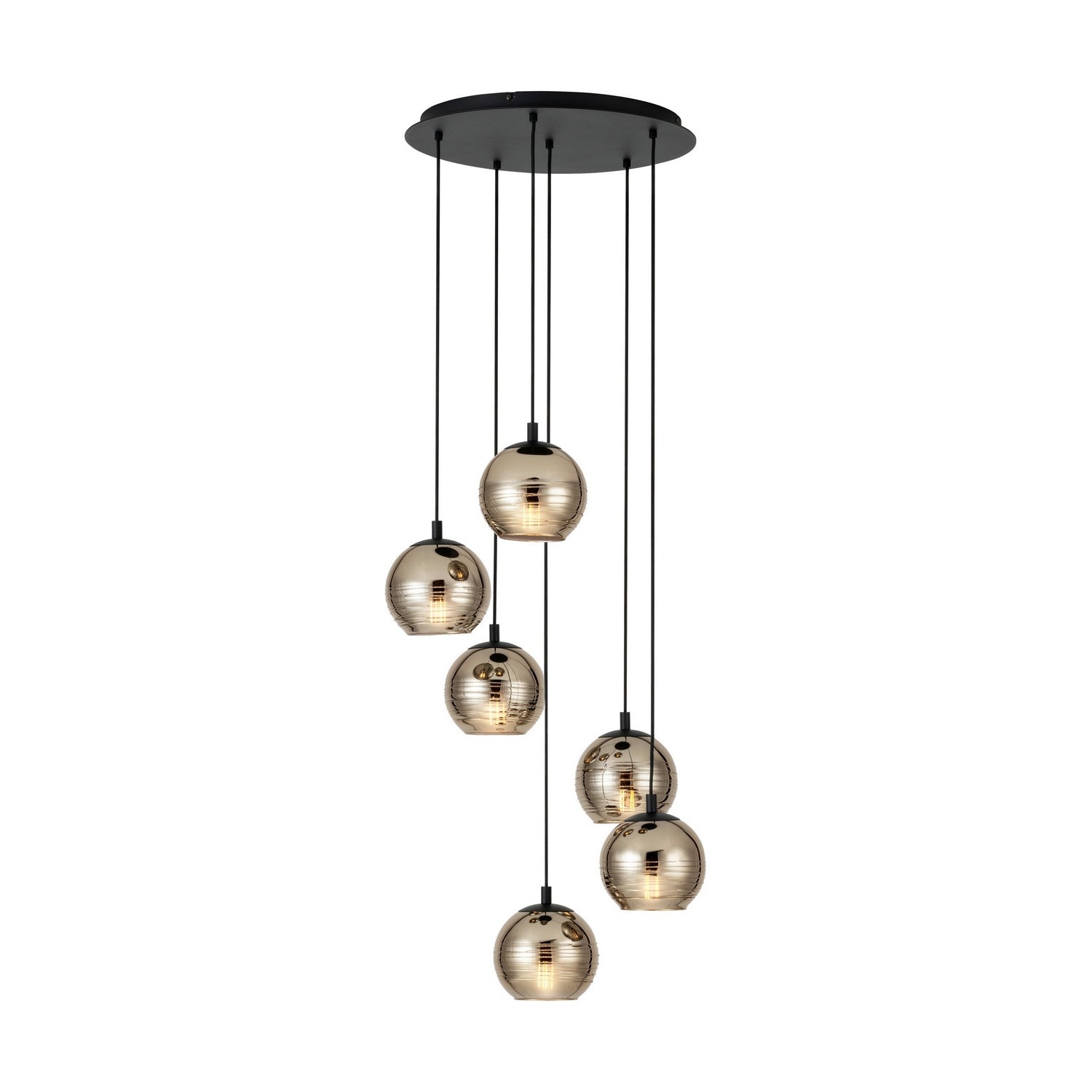 Eglo Canada - 39687A - Six Light Pendant - Lemorieta - Black
