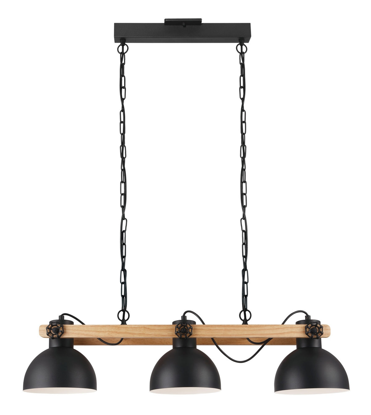 Eglo Canada - 43163A - Three Light Linear Pendant - Lubenham - Black