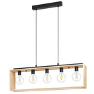 Eglo Canada - 43414A - Cinq lampes linéaires Suspension - Famborough - Noir