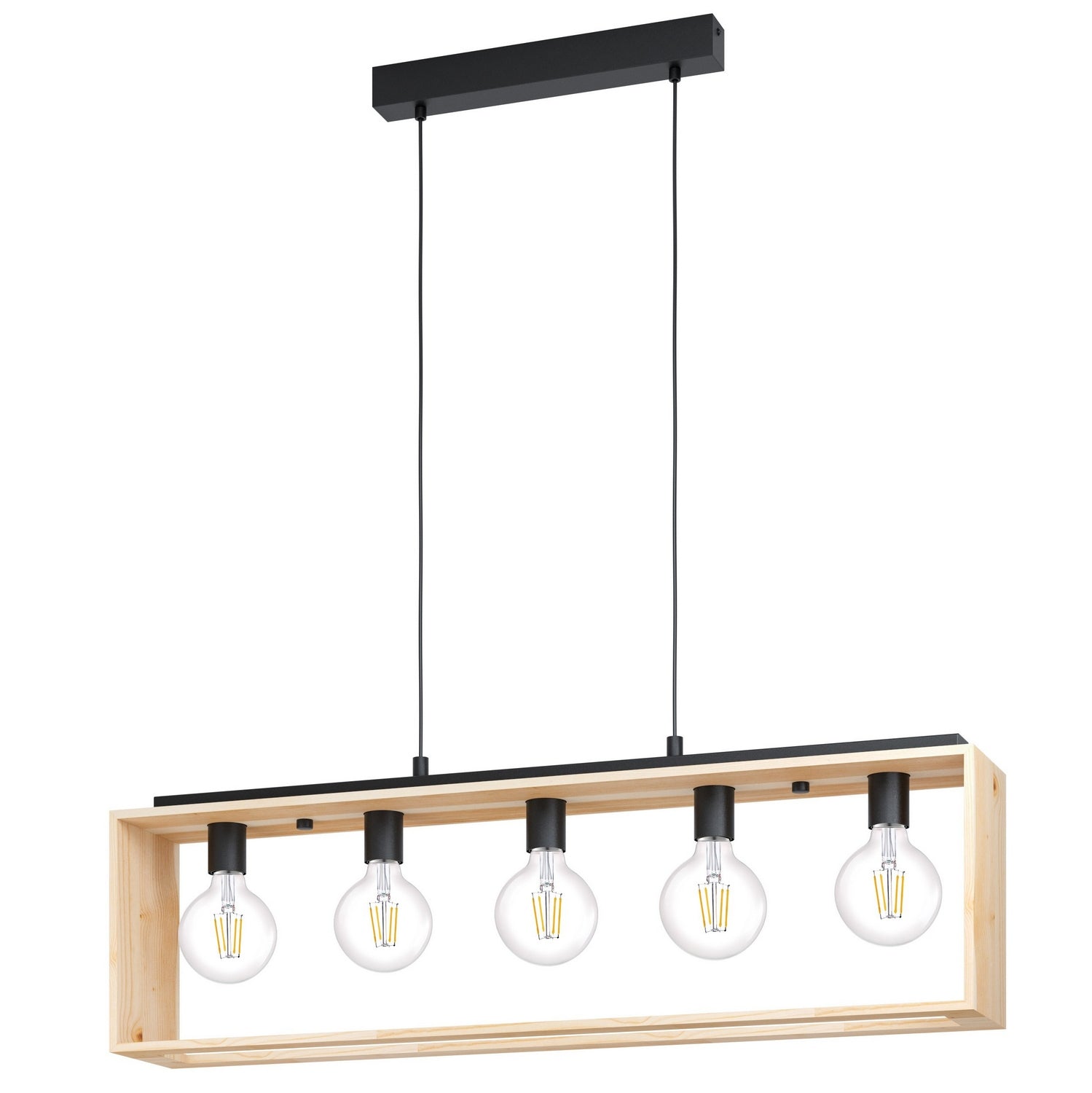 Eglo Canada - 43414A - Cinq lampes linéaires Suspension - Famborough - Noir