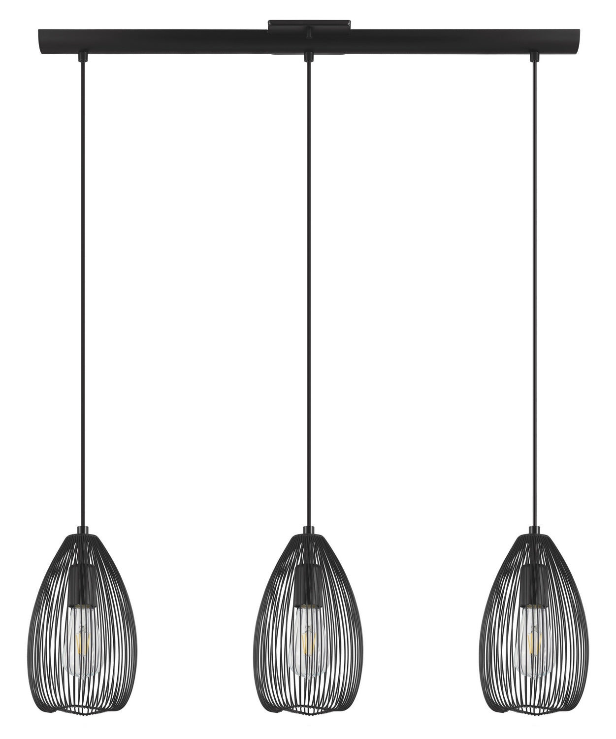 Eglo Canada - 49142A - Three Light Linear Pendant - Clevedon - Black