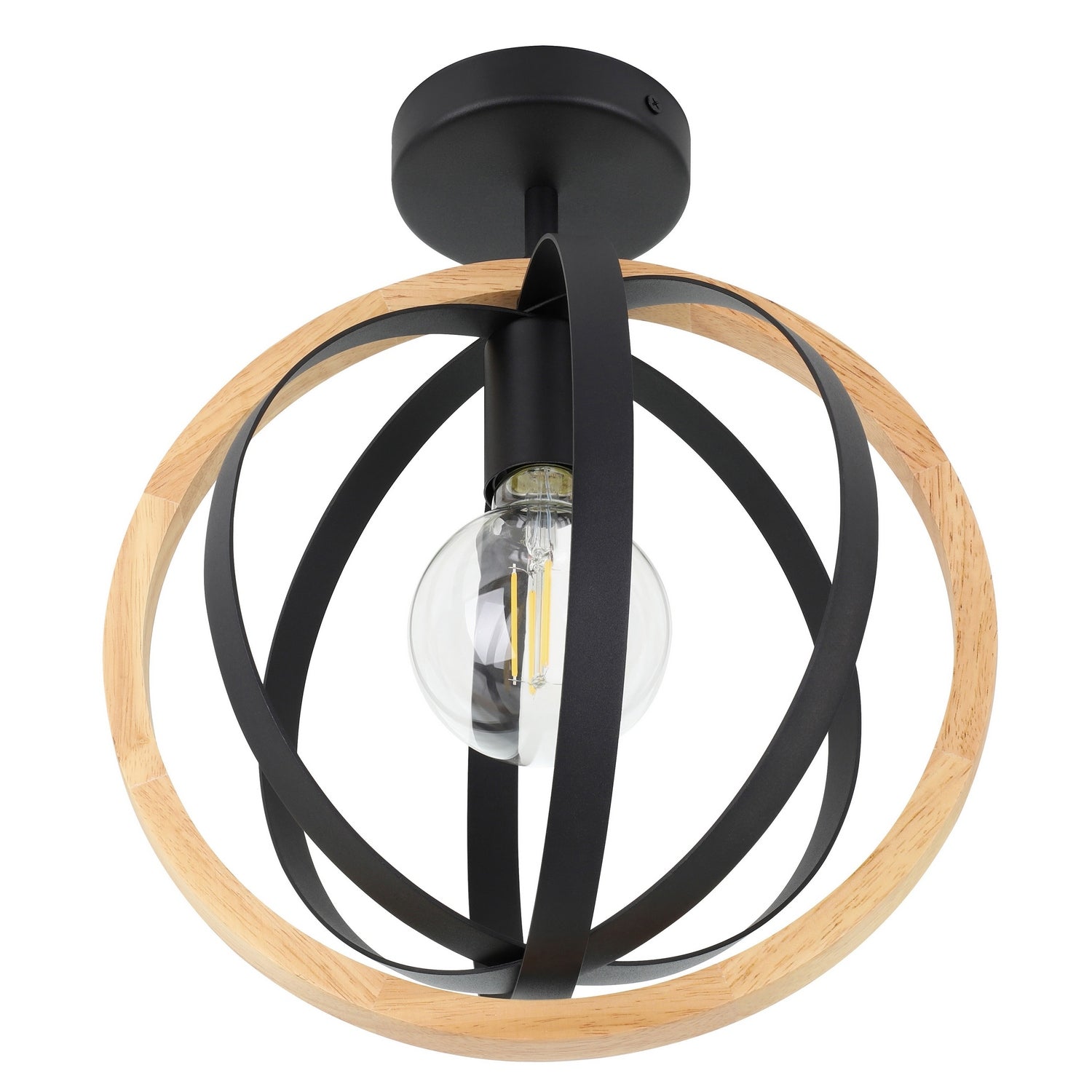 Eglo Canada - 205146A - One Light Ceiling Mount - Basildon - Black