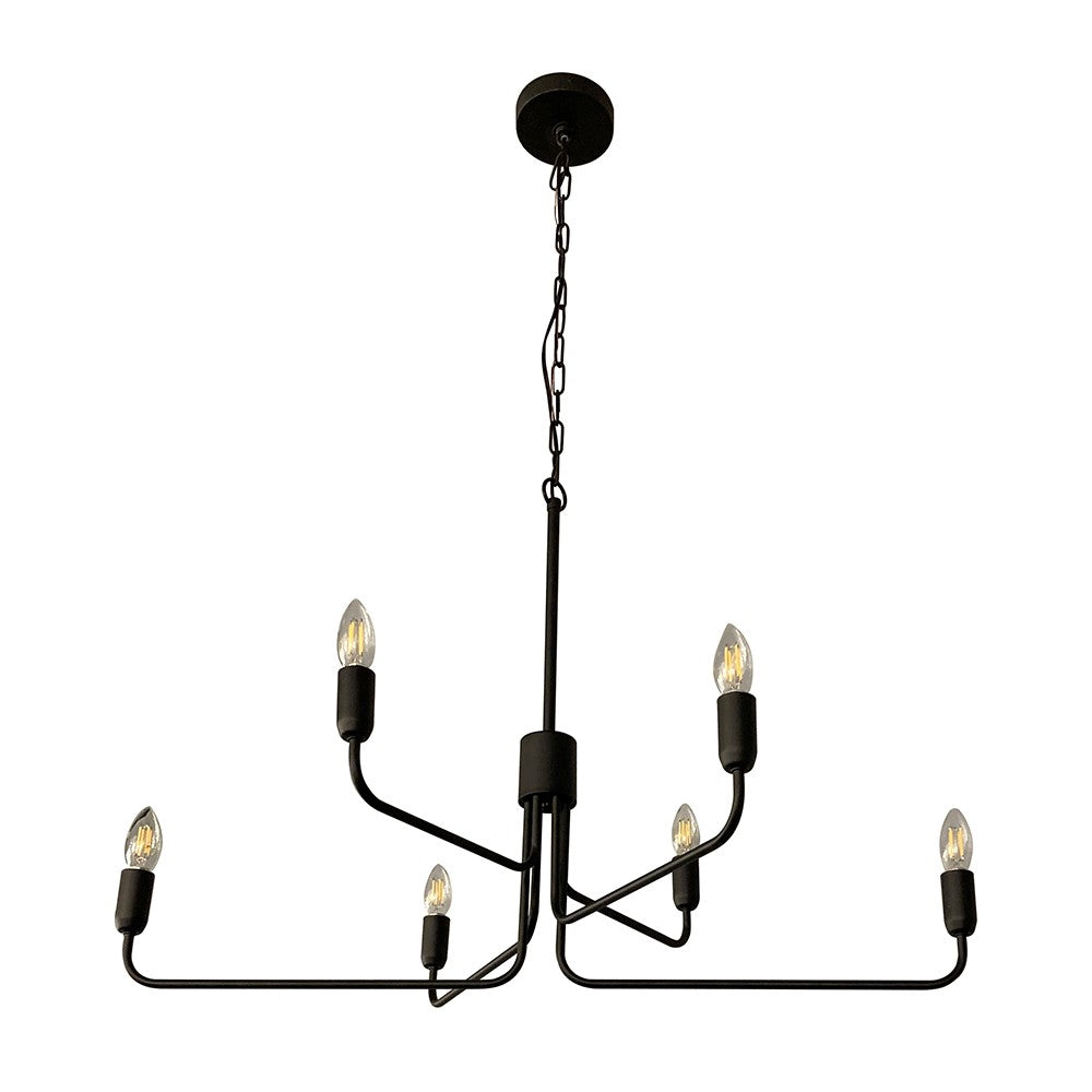 Eglo Canada - 205786A - Six lumières Suspendu - Portofino - Noir