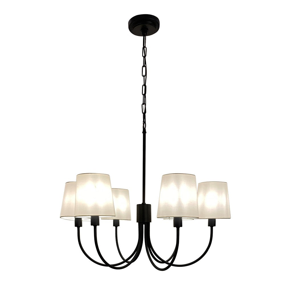 Eglo Canada - 205788A - Six Light Chandelier - Smyrna - Black