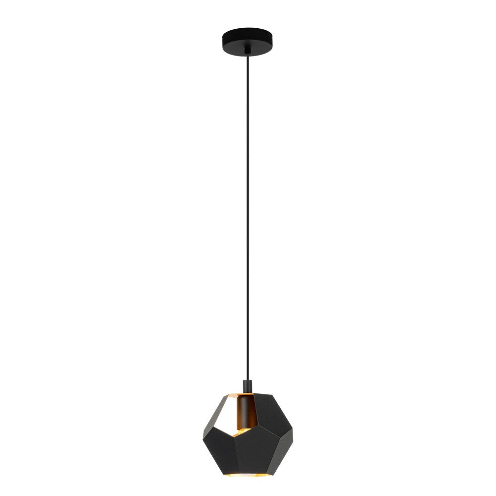 Eglo Canada - 205808A - Mini lampe Suspension - Rasigures - Structuré Noir et Or