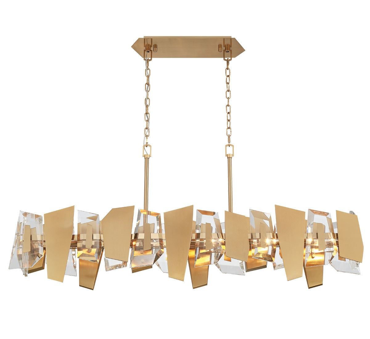 Lib & Co. Canada - 12214-037 - Six Light Linear Chandelier - Castellana - Brushed brass