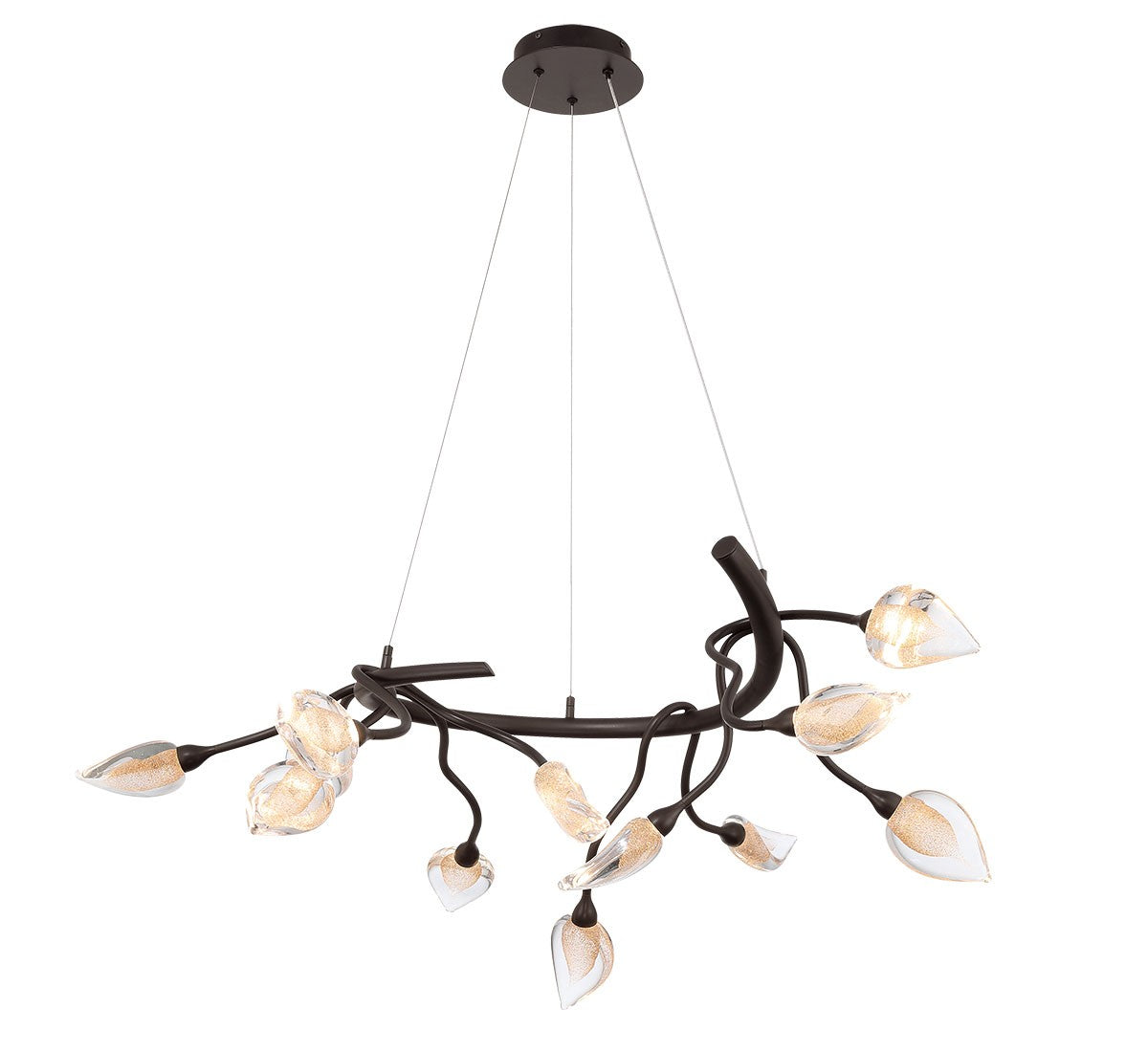 Lib & Co. Canada - 12306-043 - LED Chandelier - Modena - Black with gold accent