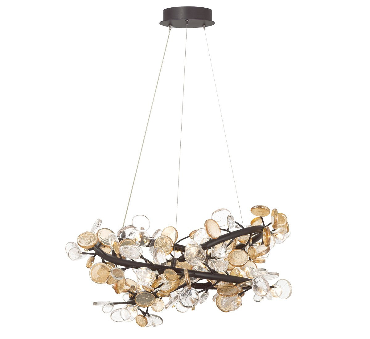 Lib & Co. Canada - 12326-043 - LED Chandelier - Pisa - Black with gold accent