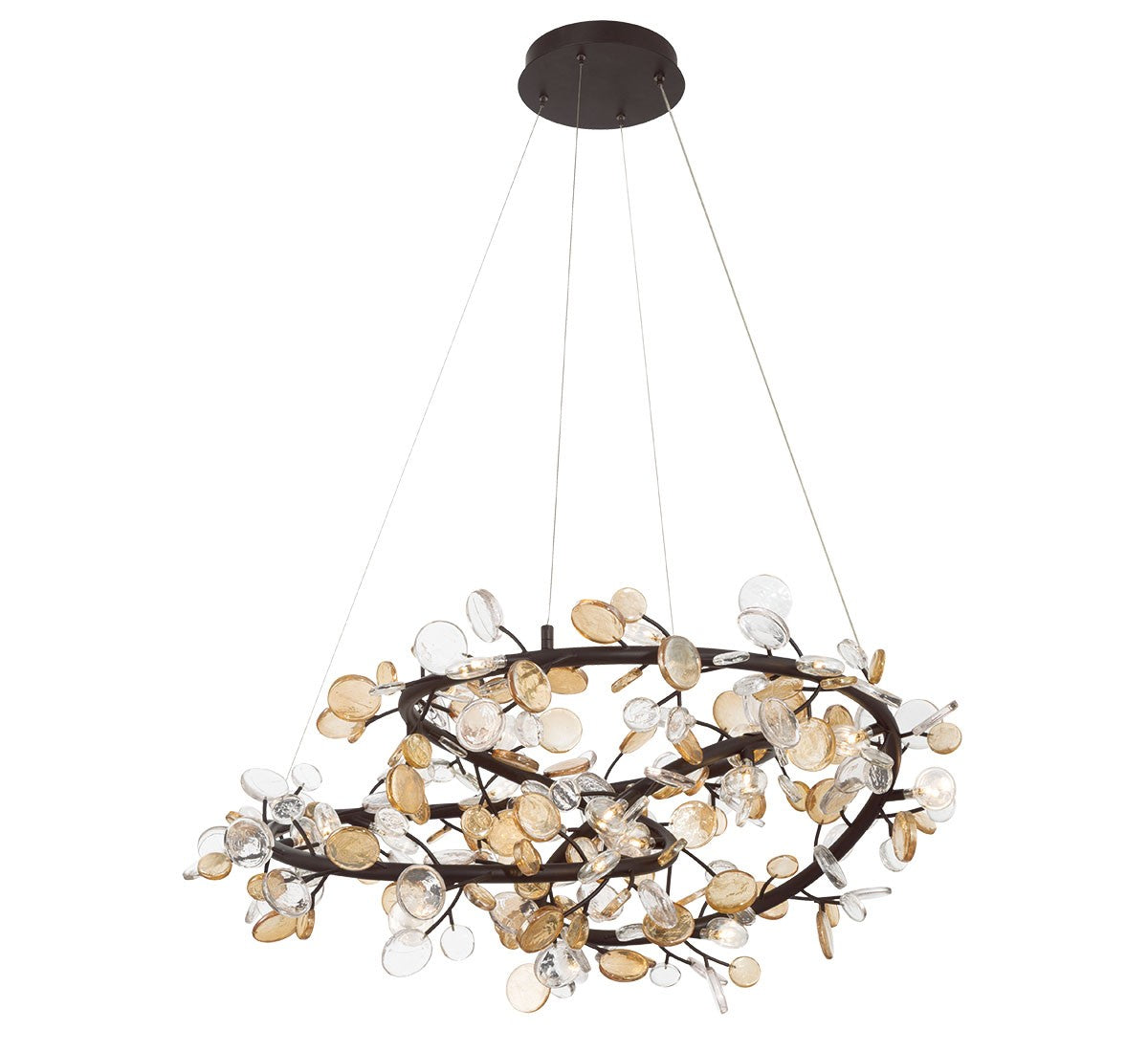 Lib & Co. Canada - 12327-043 - LED Chandelier - Pisa - Black with gold accent