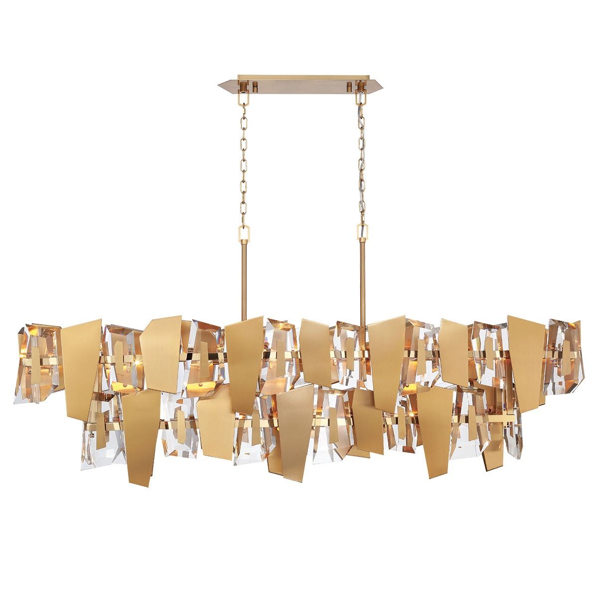 Lib & Co. Canada - 12404-037 - 14 Light Linear Chandelier - Castellana - Brushed brass