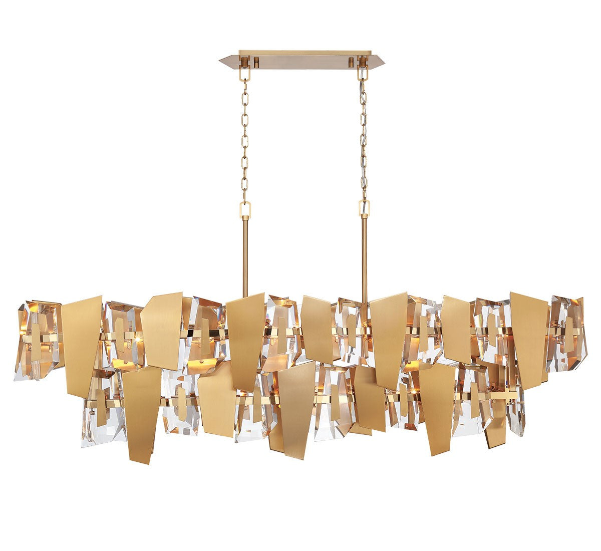 Lib & Co. Canada - 12404-037 - 14 Light Linear Chandelier - Castellana - Brushed brass