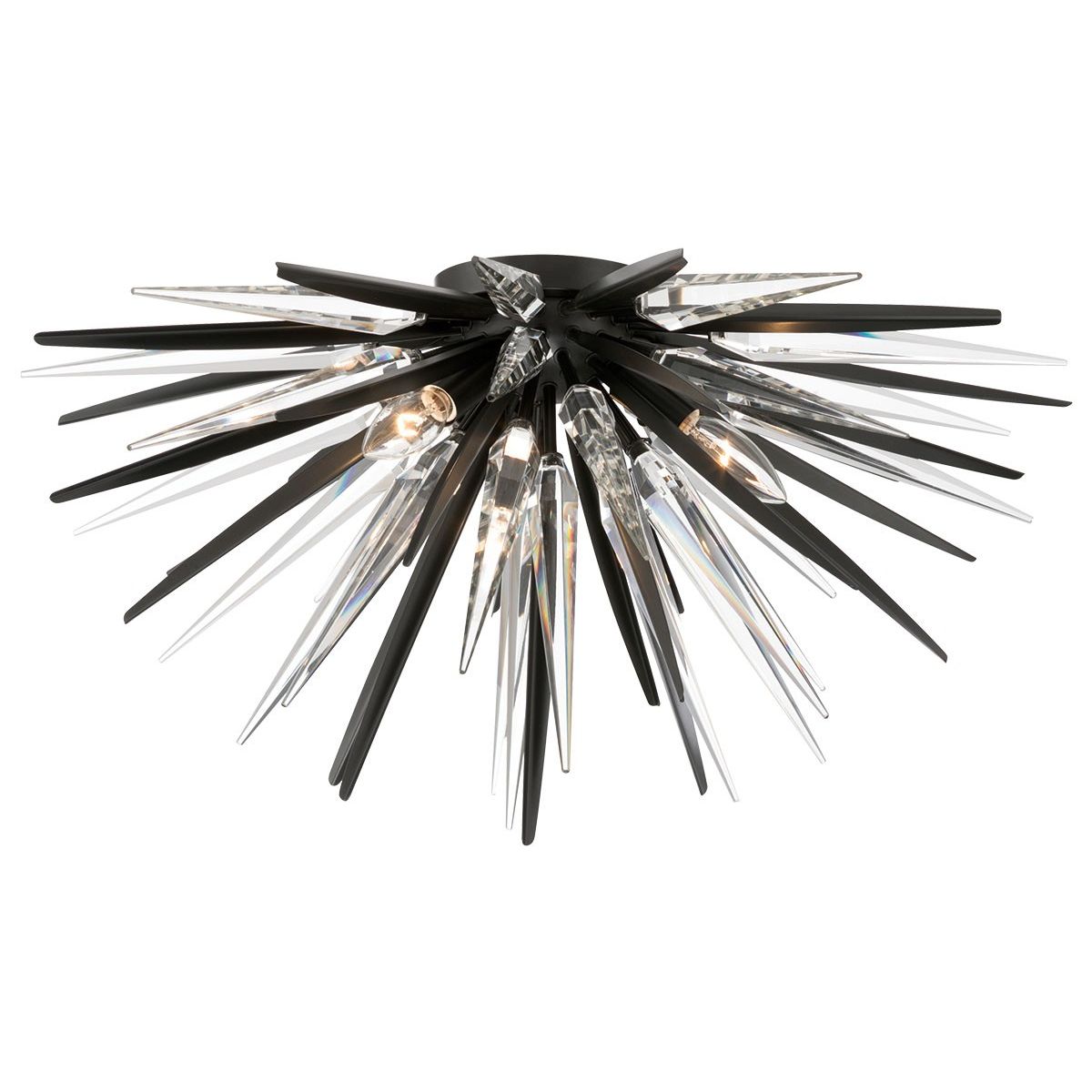 Lib & Co. Canada - 12431-06 - Three Light Ceiling Mount - Pragma - Metallic black