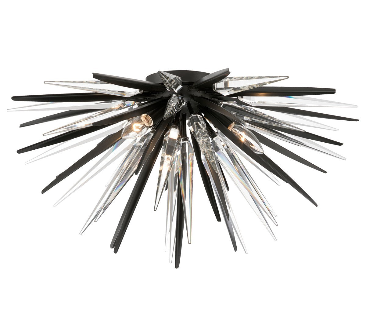 Lib & Co. Canada - 12431-06 - Three Light Ceiling Mount - Pragma - Metallic black