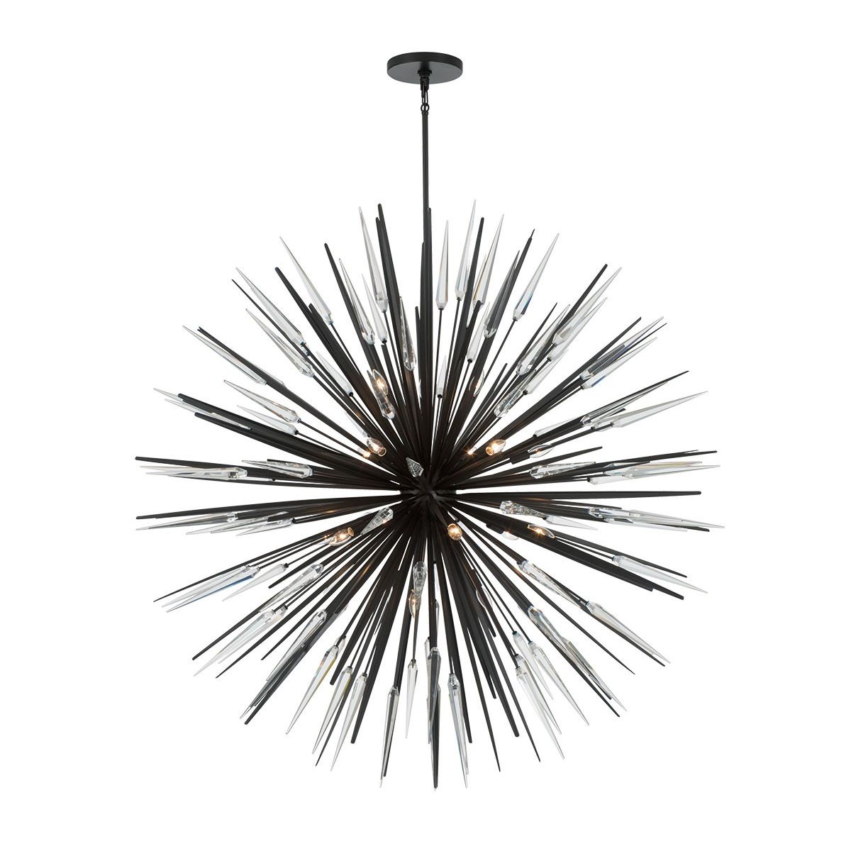 Lib & Co. Canada - 12433-06 - 18 Light Chandelier - Pragma - Metallic black