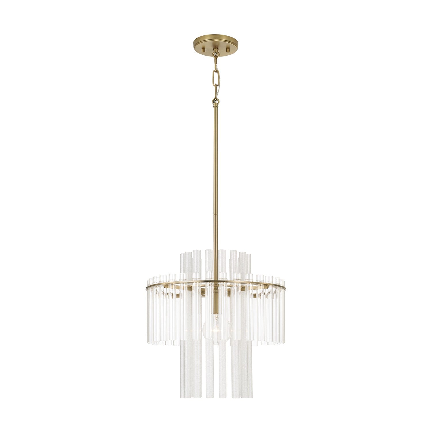 Éclairage Capital - 358711AD - Une lampe Suspension - Blair - Laiton vieilli