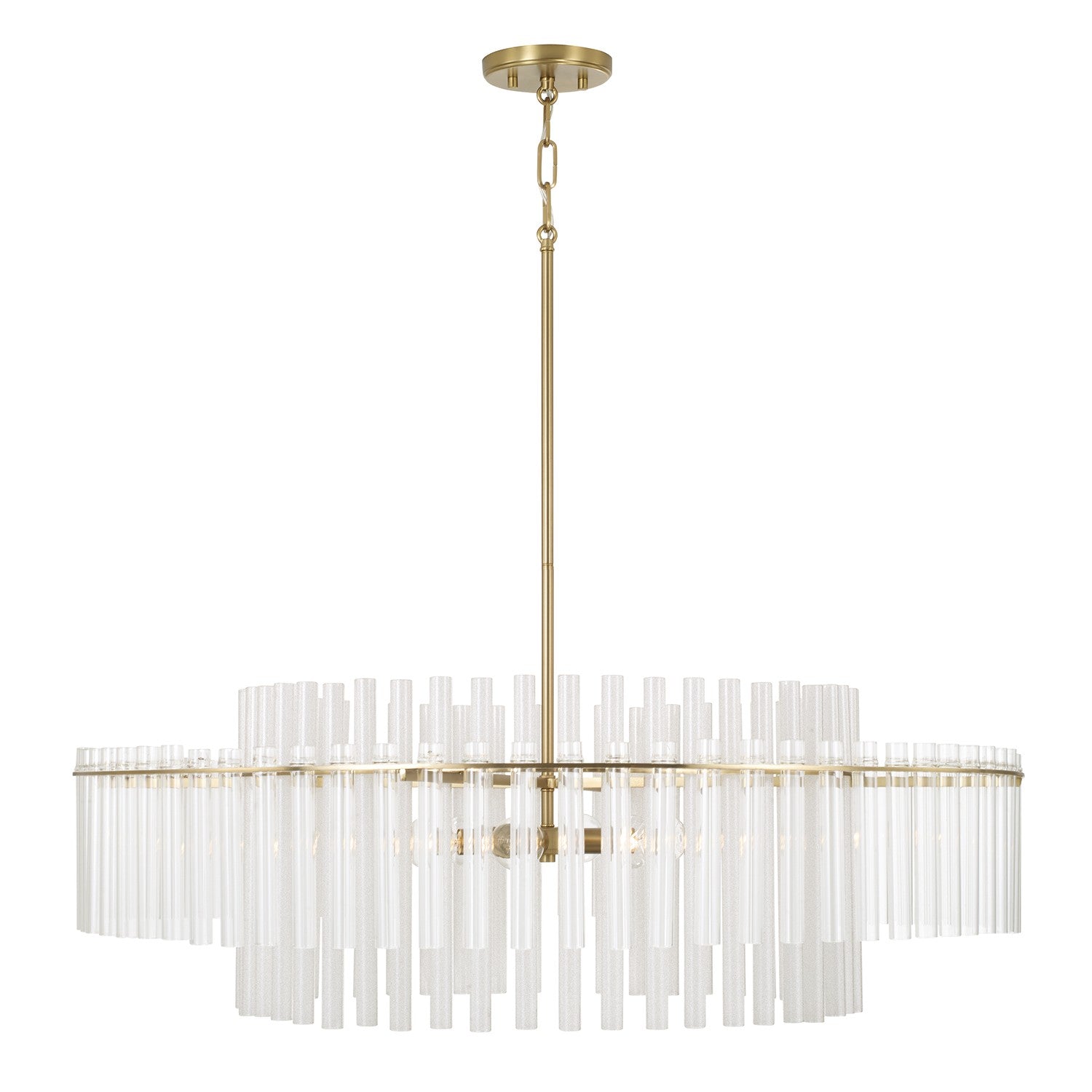 Éclairage Capital - 358761AD - Six lampes Suspension - Blair - Laiton vieilli