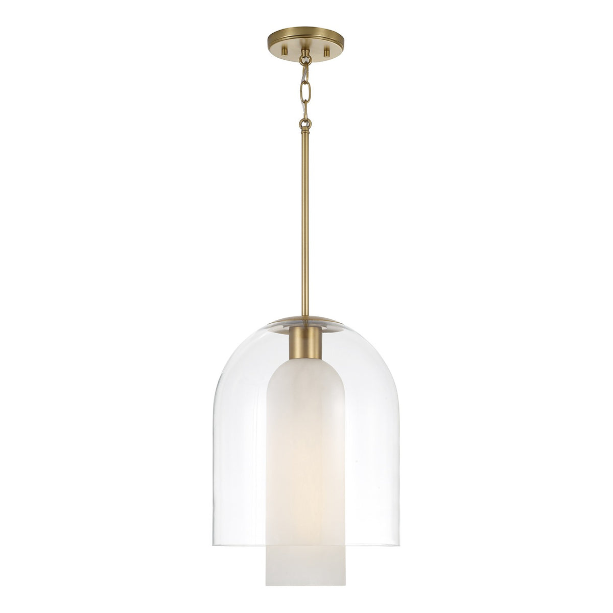 Éclairage Capital - 358911AD - Une lampe Suspension - Liz - Laiton vieilli