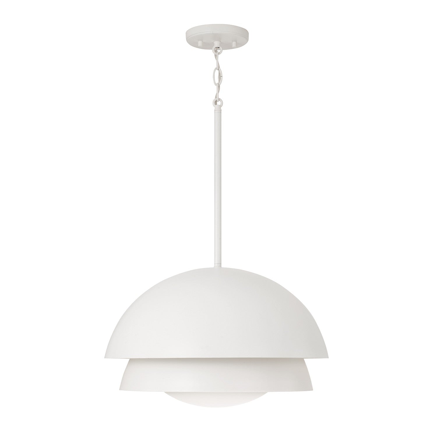 Éclairage Capital - 359211WE - Une lampe Suspension - Jensen - Blanc mat
