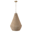 Éclairage Capital - 359712LFB - Une lampe Suspension - Morada - Fauve clair et laiton mat