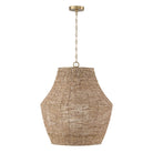 Éclairage Capital - 359713LFB - Une lampe Suspension - Morada - Fauve clair et laiton mat