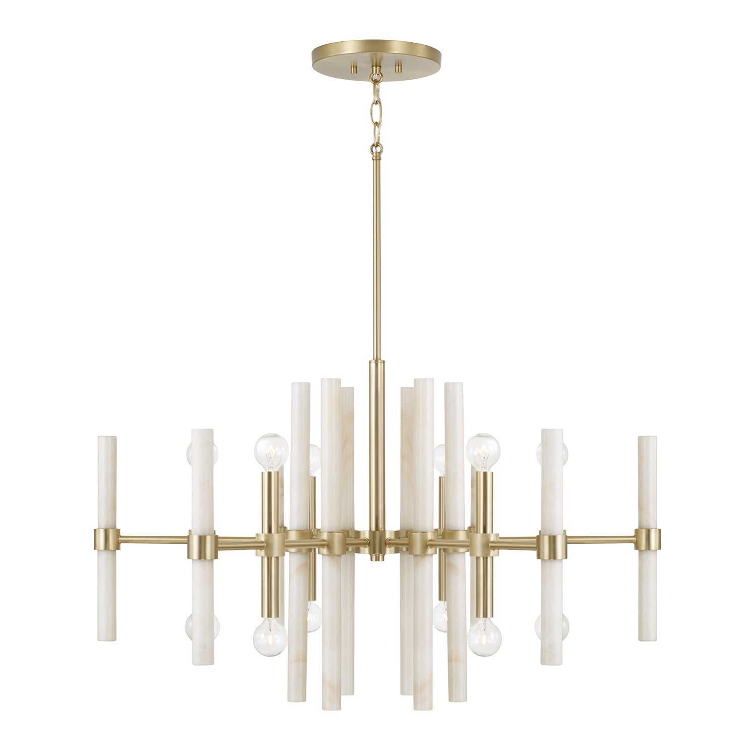 Éclairage Capital - 458001MA - 12 lampes Suspendu - Marlow - Laiton mat