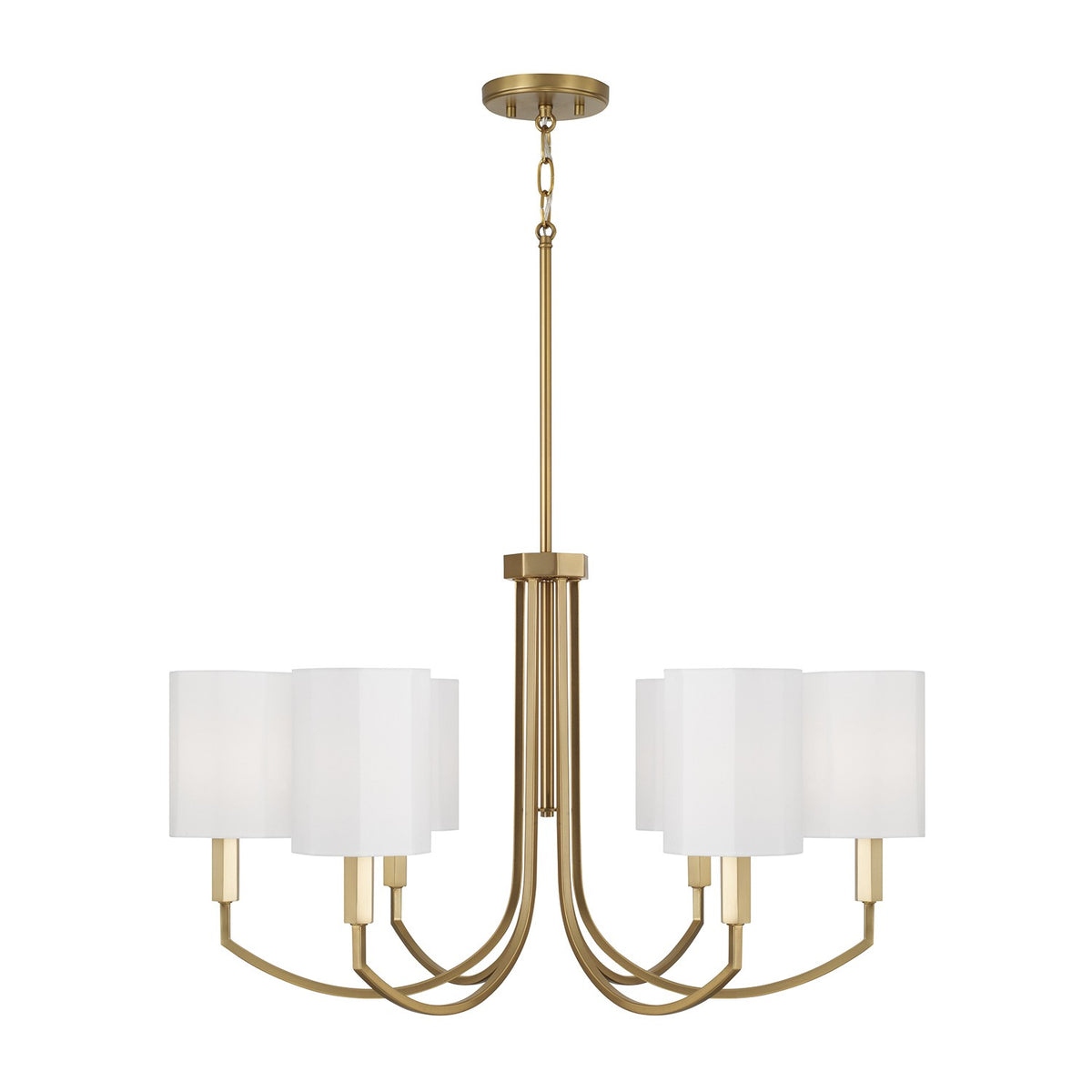 Capital Lighting - 459561AD-716 - Six Light Chandelier - Adrian - Aged Brass