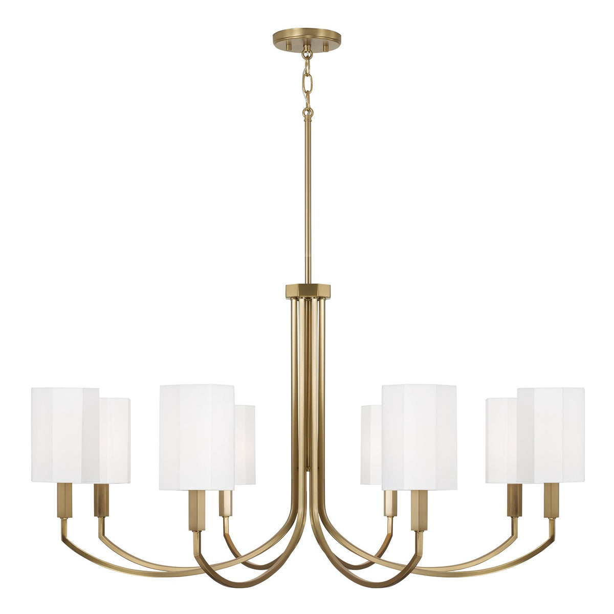 Capital Lighting - 459581AD-716 - Eight Light Chandelier - Adrian - Aged Brass