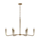Éclairage Capital - 459861ARG - Six lampes Suspendu - Savari - Artisan Gold