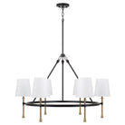 Éclairage Capital - 460761MBG-717 - Six lampes Suspendu - Hollis - Noir mat avec finitions or martelé