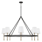 Capital Lighting - 460781MBG-717 - Eight Light Chandelier - Hollis - Matte Black with Hammered Gold