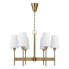 Éclairage Capital - 460861AD-718 - Six lampes Suspendu - Leland - Laiton vieilli