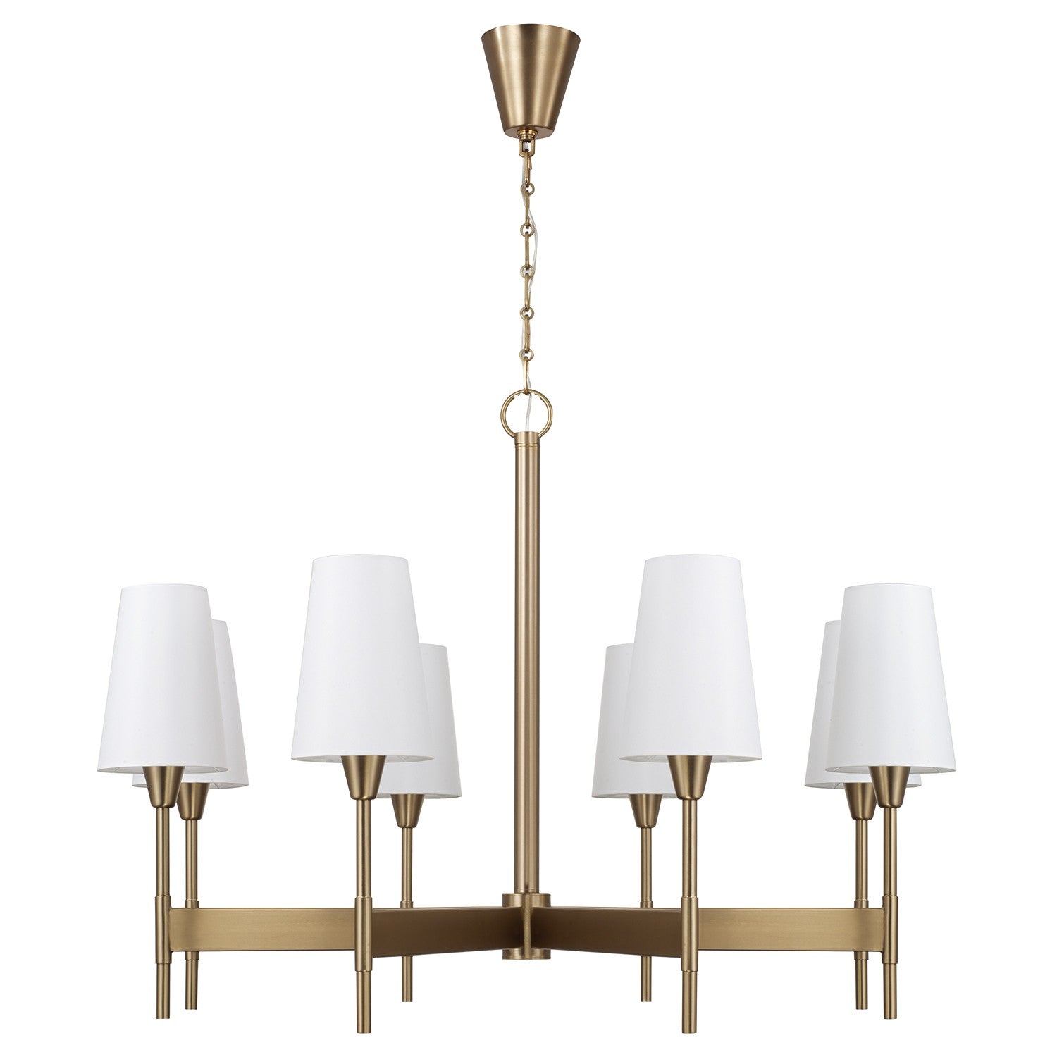 Éclairage Capital - 460881AD-718 - Huit lampes Suspendu - Leland - Laiton vieilli
