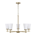 Éclairage Capital - 461051AD-660 - Cinq lampes Suspendu - Drake - Laiton vieilli