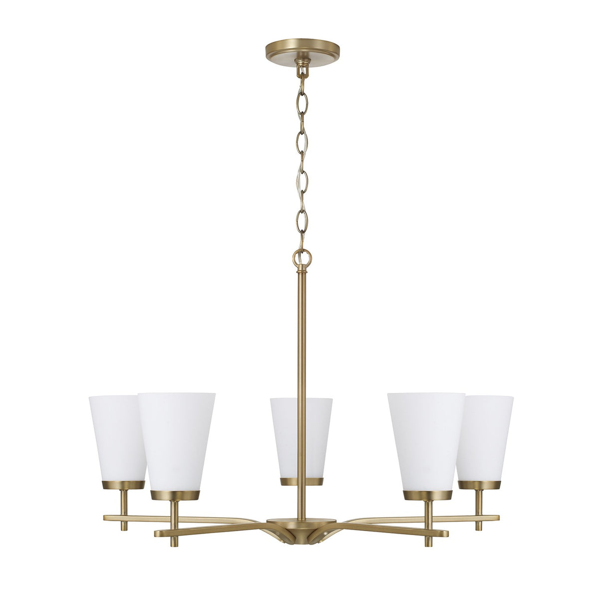 Capital Lighting - 461051AD-660 - Five Light Chandelier - Drake - Aged Brass