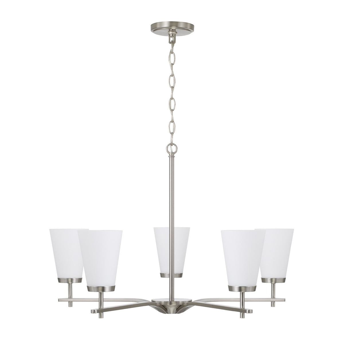 Capital Lighting - 461051BN-660 - Five Light Chandelier - Drake - Brushed Nickel