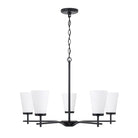 Éclairage Capital - 461051MB-660 - Cinq lampes Suspendu - Drake - Noir mat