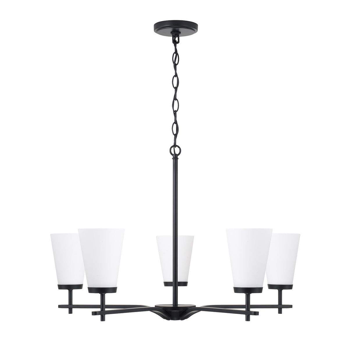 Capital Lighting - 461051MB-660 - Five Light Chandelier - Drake - Matte Black