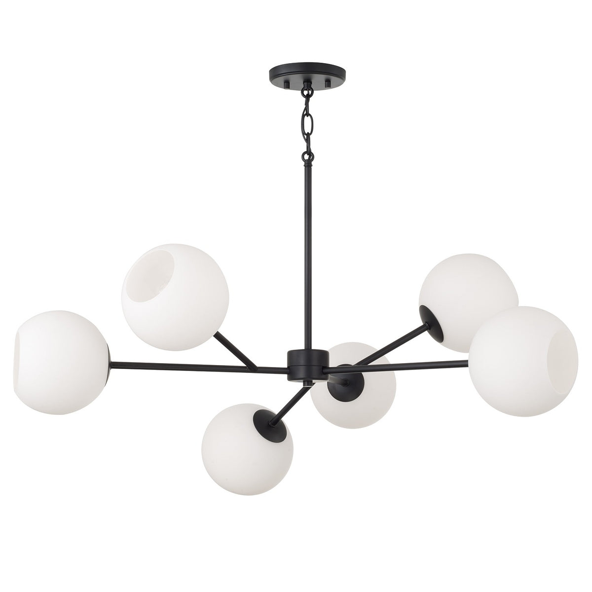 Capital Lighting - 461561MB-665 - Six Light Chandelier - Atlas - Matte Black