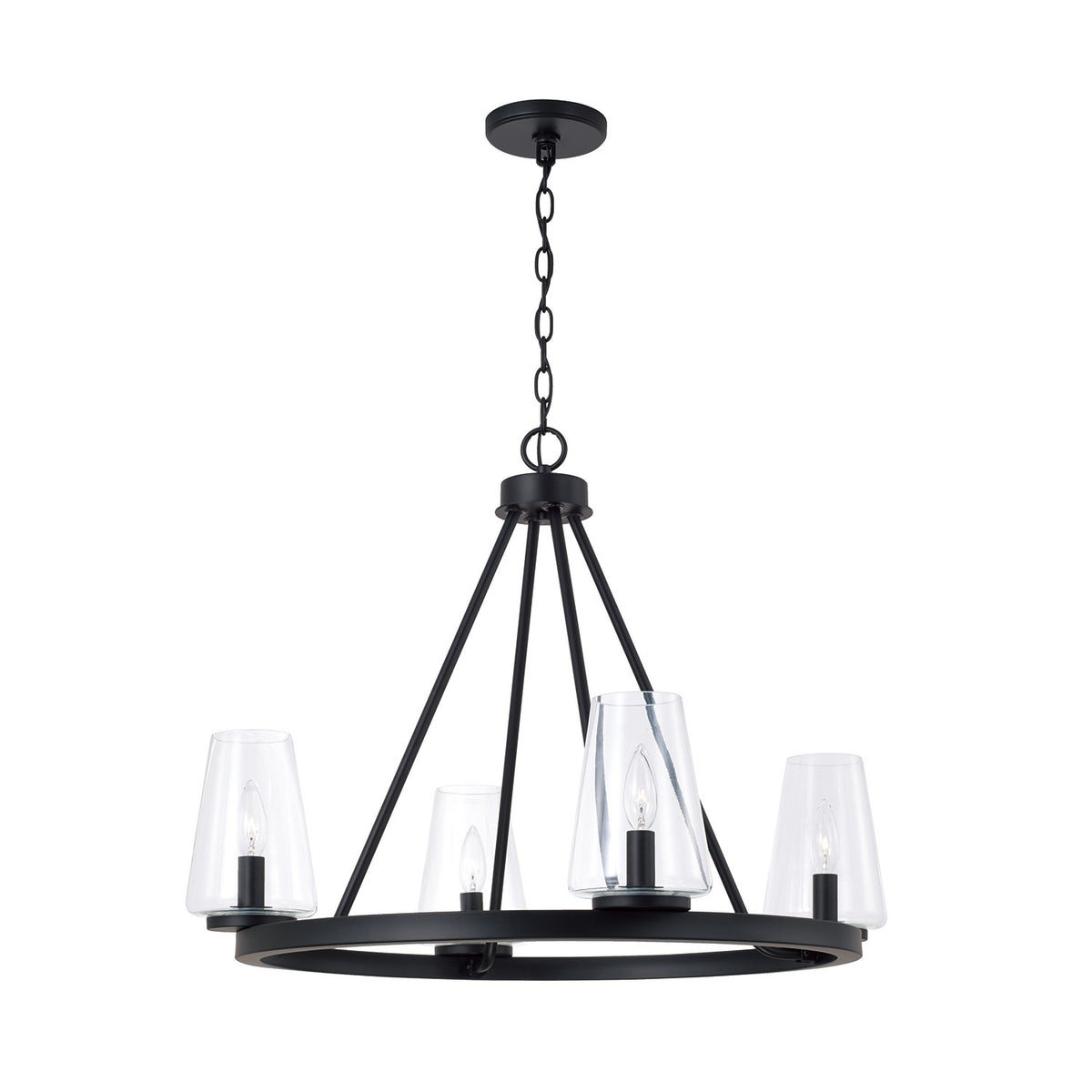 Capital Lighting - 461941MB-662 - Four Light Chandelier - Aaron - Matte Black