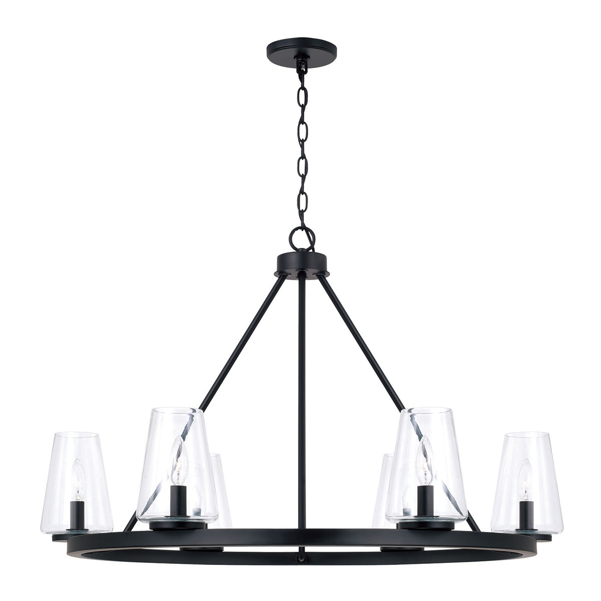 Capital Lighting - 461961MB-662 - Six Light Chandelier - Aaron - Matte Black