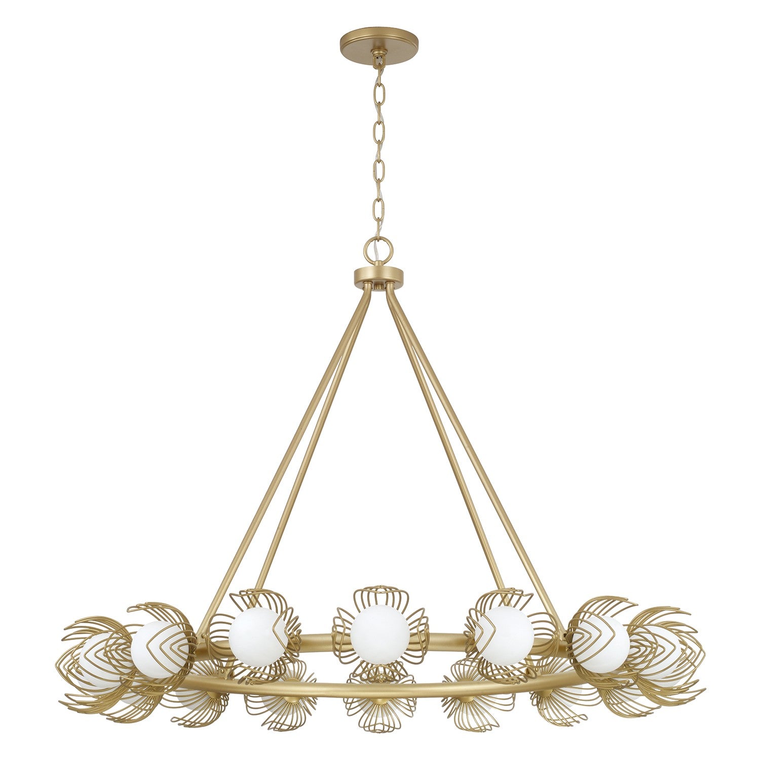 Éclairage Capital - 462102GF - 16 lampes Suspendu - Flora - Or poli