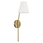 Éclairage Capital - 660611AW - Une lampe Murale - Cami - Laiton vieilli et blanc