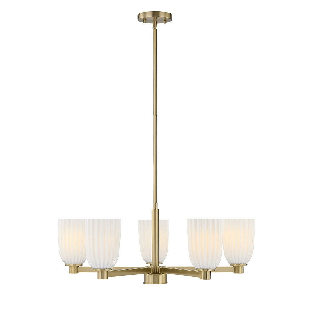 Savoy House - 1-1246-5-127 - Five Light Chandelier - Baldwin - Noble Brass