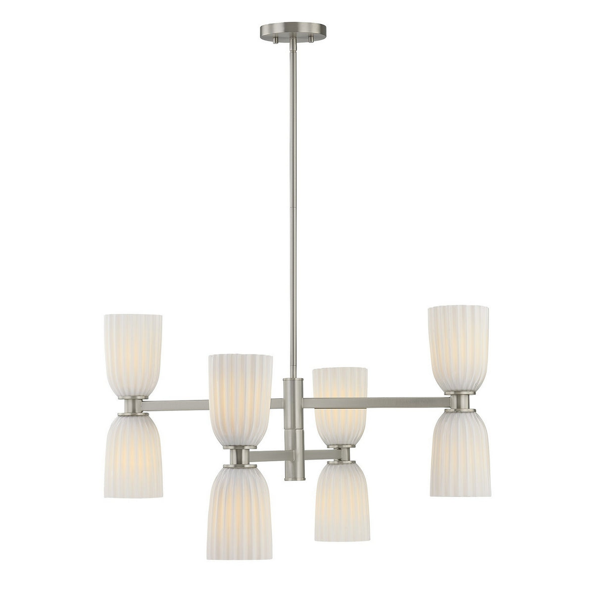 Savoy House - 1-1248-8-SN - Eight Light Chandelier - Baldwin - Satin Nickel