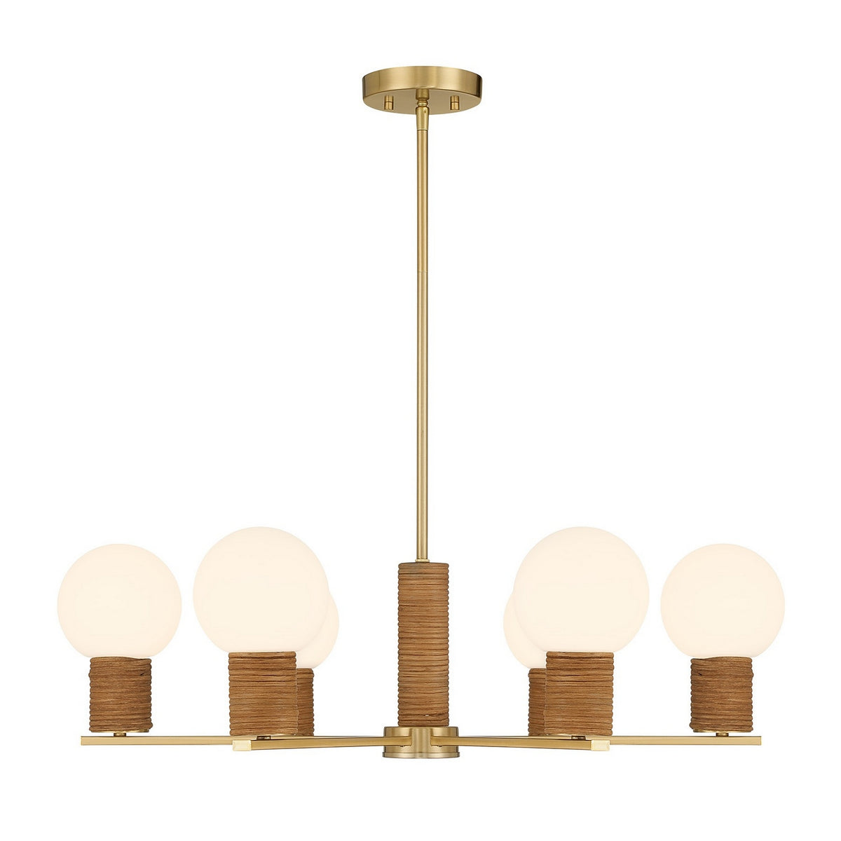 Savoy House - 1-4080-6-322 - Six Light Chandelier - Jarrell - Warm Brass