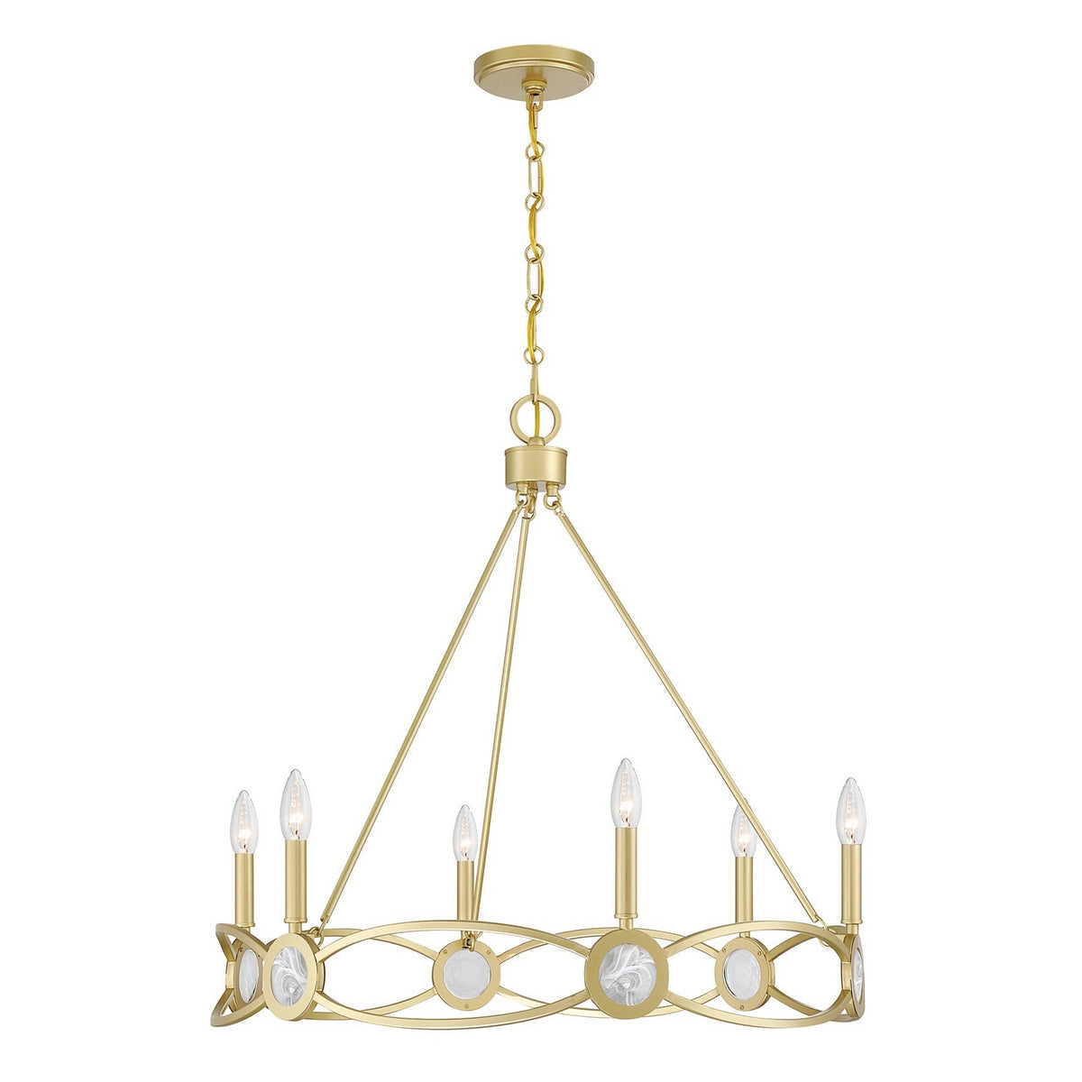 Savoy House - 1-4101-6-328 - Six Lumières Suspendu - Minette - Or filé