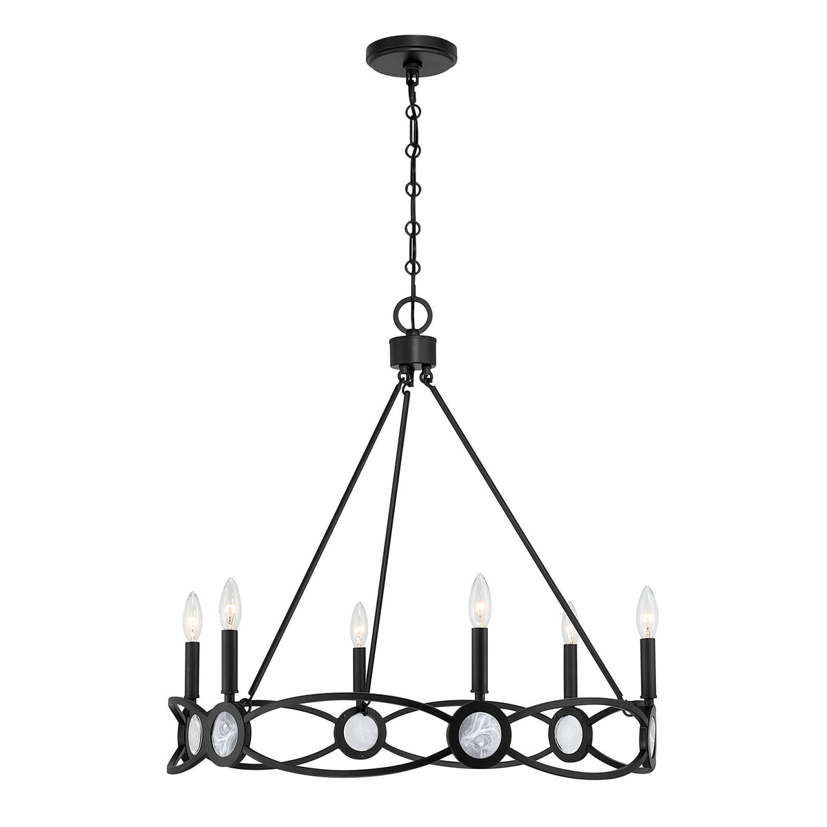 Savoy House - 1-4101-6-89 - Six Lumières Suspendu - Minette - Noir mat