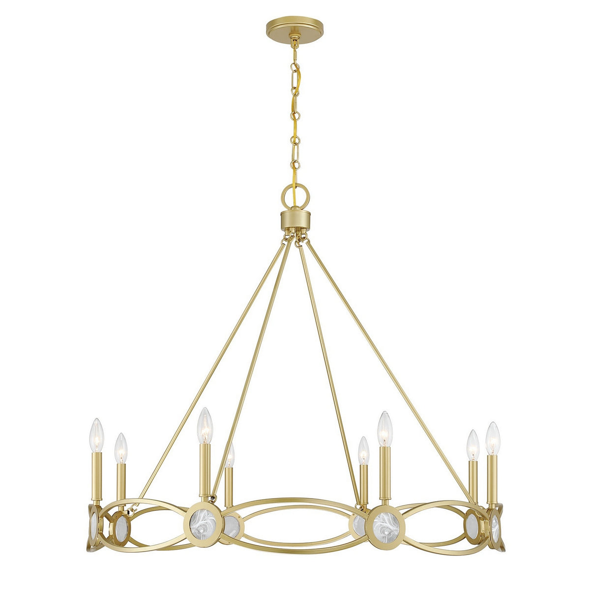 Savoy House - 1-4102-8-328 - Huit Lumières Suspendu - Minette - Or filé